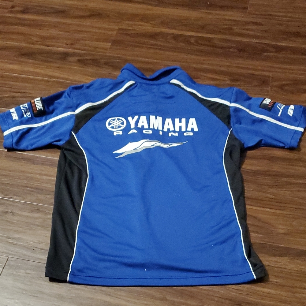 Yamaha Blue and Black Short Sleeve Quarter Zip Tee - Picture 7 of 12